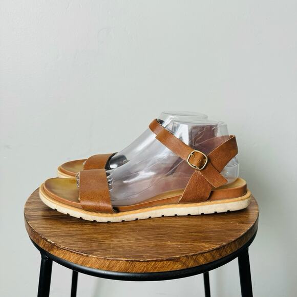 Me Too Fran Brown Leather Gladiator Sandals Women’s Size 10 - Picture 4 of 13